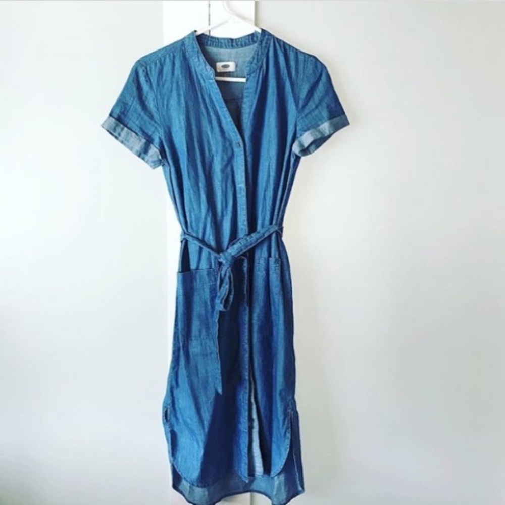 Denim shirt dress